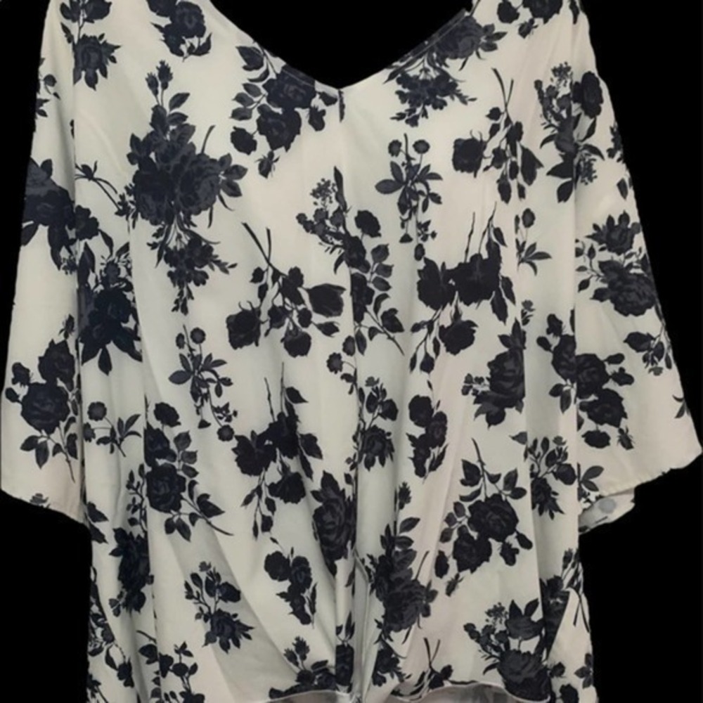 Black and White Blouse